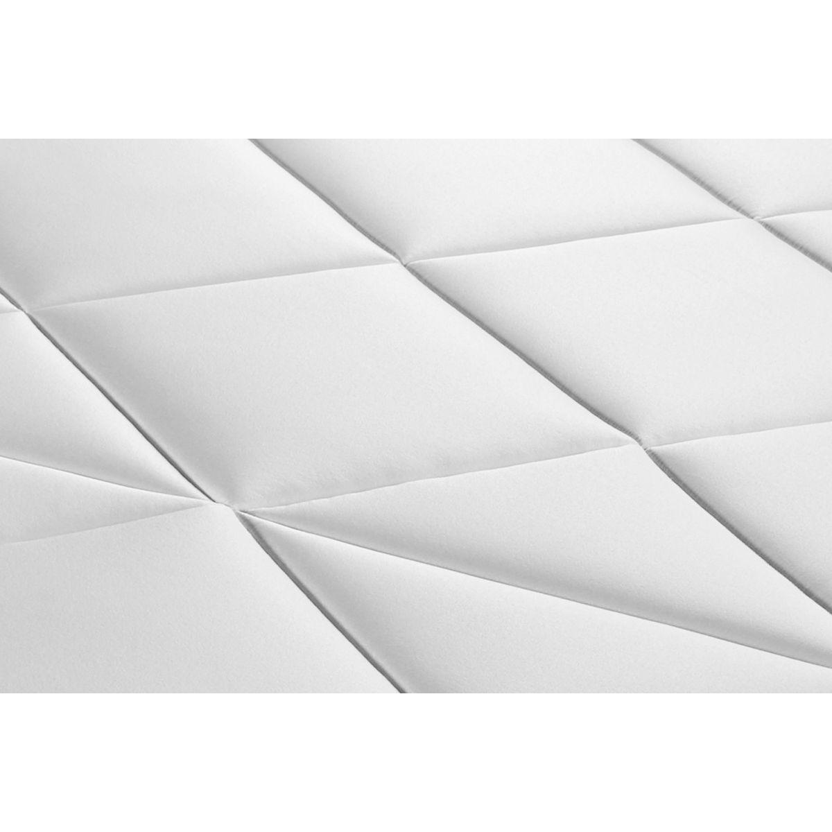 BETT Windsor Taschenfederkern und Memory-Schaum 160 x 220 cm h1 - Kit Bettgestell Weiß - Beige/Weiß, Karton/Holz (160/220cm) - ROYAL PALACE BEDDING