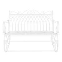 SCHAUKELBANK Greenough - Weiß, Metall (113/85/95cm) - [en.casa]