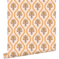 TAPETE Blumenmuster 50 x 900 cm - Orange, Papier (50/900cm) - ESTAhome