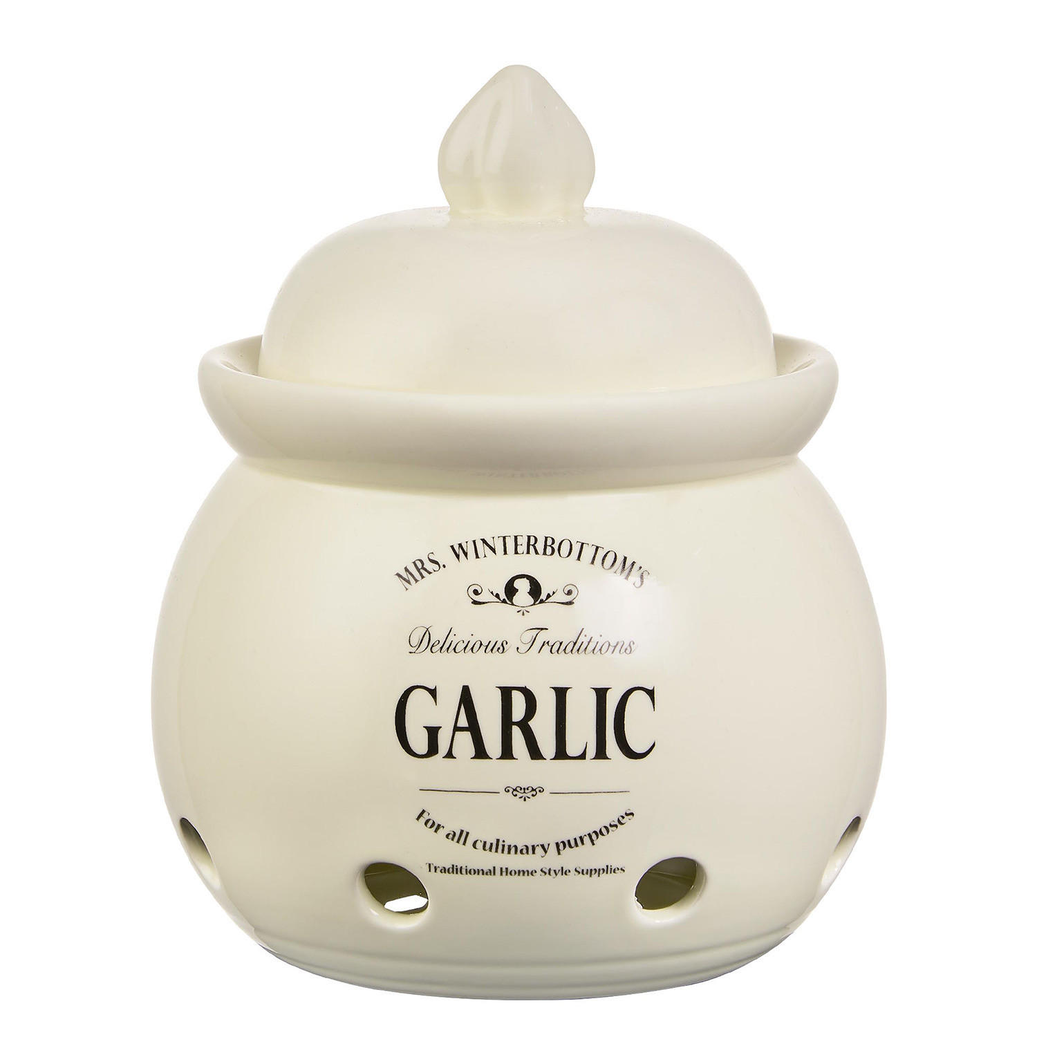 KNOBLAUCHTOPF Mrs. Winterbottom's - Beige, Keramik (16/20/16cm) - Butlers