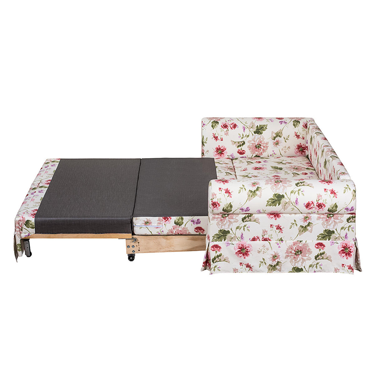 SCHLAFSOFA mit Husse - Rot/Creme, Textil (185/90/90cm) - home24