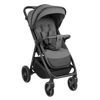 BUGGY Jody grau PU-Räder, Federung, Hinterradbremse, kompakt faltbar, 5-Punkt-Gurt - Grau, Metall (89/54/105cm) - Kikka boo