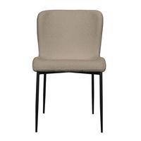 POLSTERSTUHL Neul Greige / Schwarz mit Bouclé-Bezug - Taupe/Schwarz, Textil/Metall (50/81/54.5cm) - Selsey