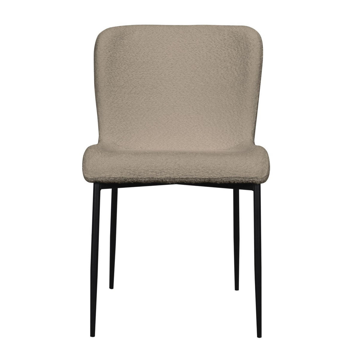 POLSTERSTUHL Neul Greige / Schwarz mit Bouclé-Bezug - Taupe/Schwarz, Textil/Metall (50/81/54.5cm) - Selsey