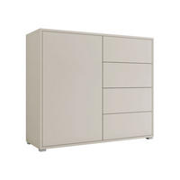 KOMMODE Gesita K1D4SZ - Kaschmir/Silberfarben, Holzwerkstoff/Kunststoff (100/93/41cm) - MIRJAN24