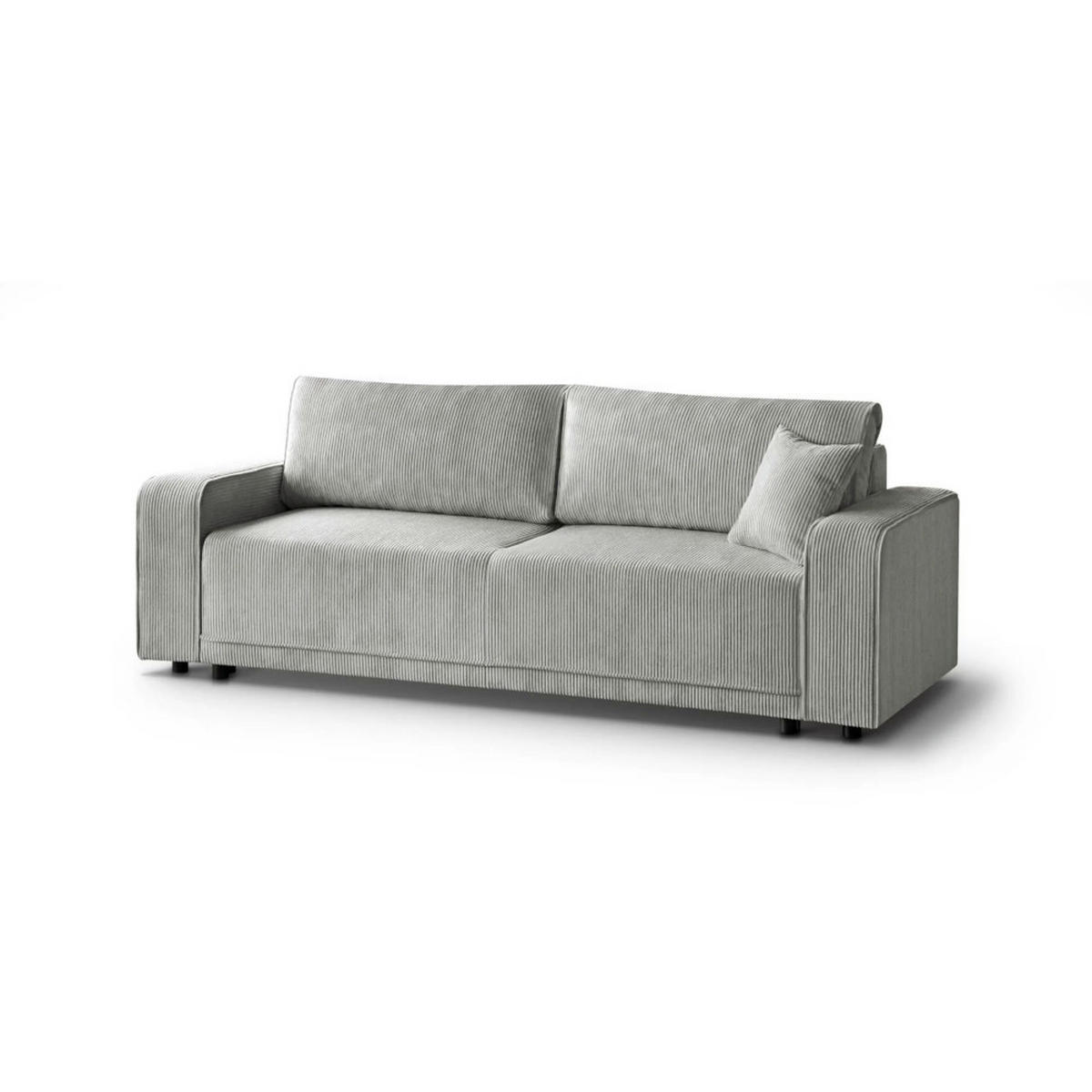 SCHLAFSOFA Primo 3-sitzer Grau - Grau, Textil (250/90/96cm)