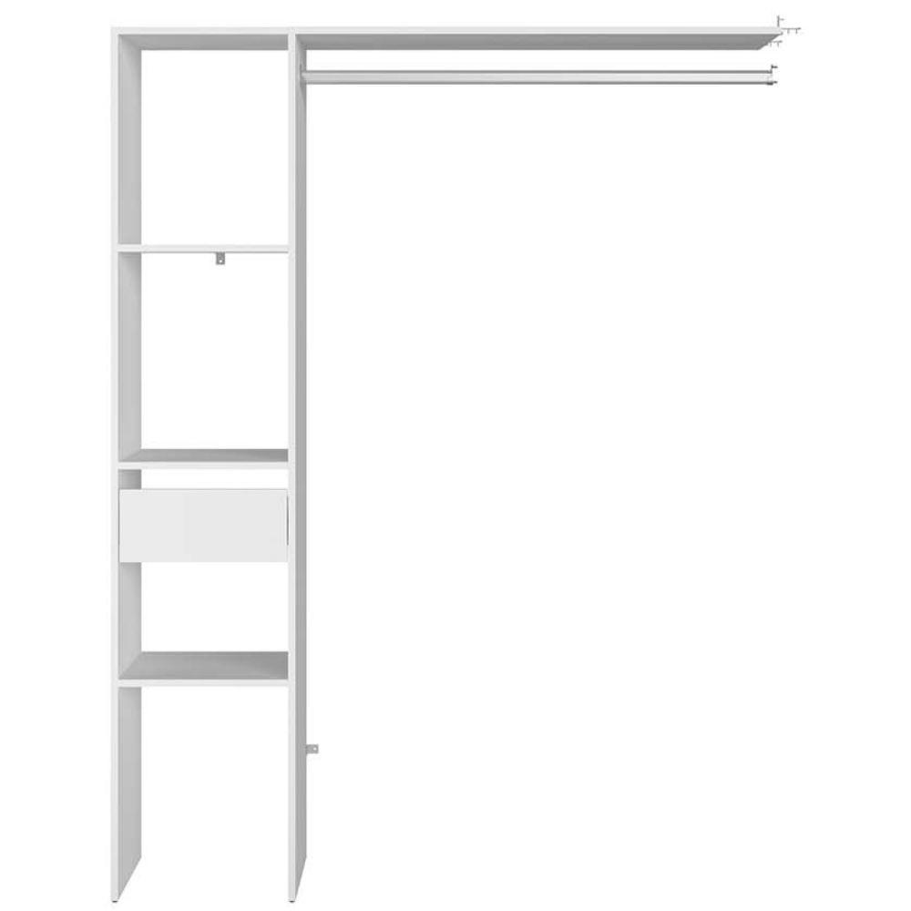 ANKLEIDEZIMMER Elysee Weiß 138 x 40 x 180 cm - Weiß, Holzwerkstoff (40/180/138cm) - Concept Usine