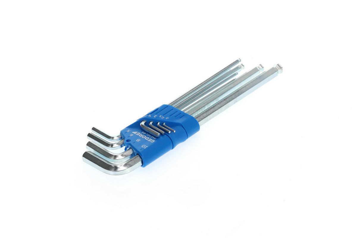 H 42 KEL-88 WINKELSCHRAUBENDREHER-SATZ XL KUGELKOPF IM HALTER - Multicolor, Kunststoff/Metall (8/27cm) - Gedore