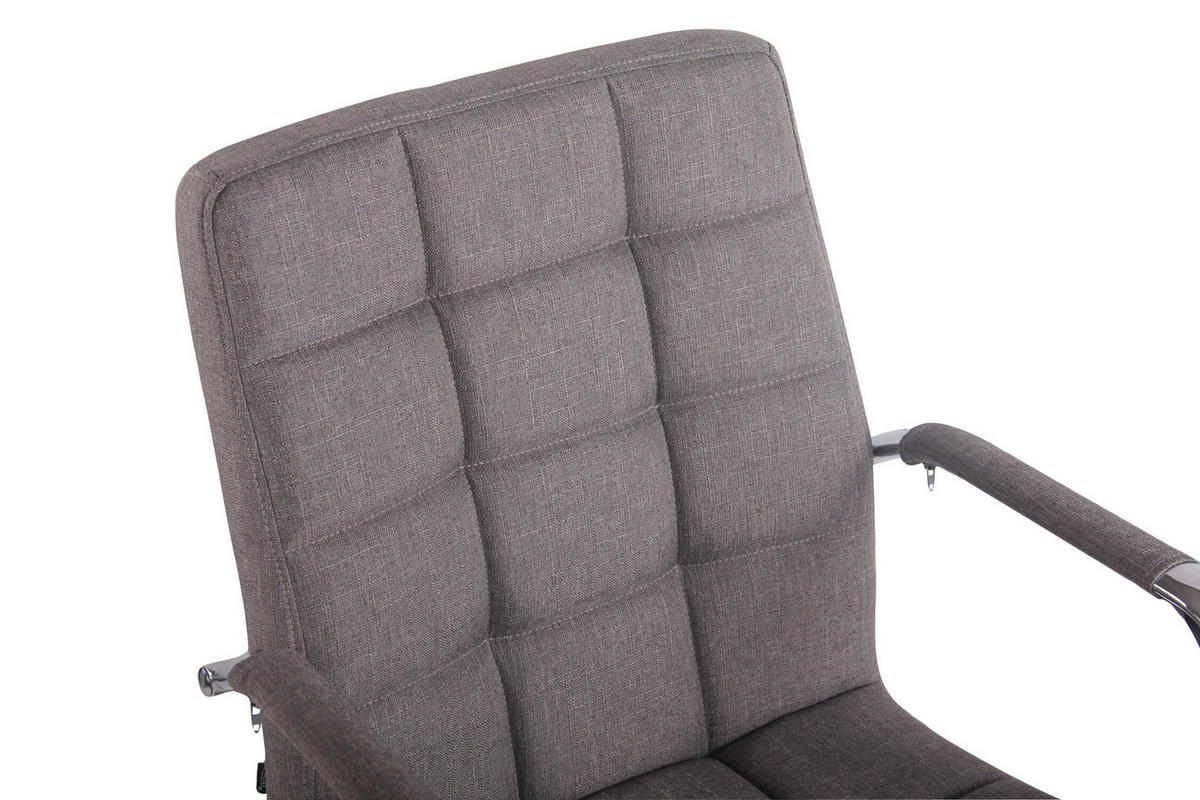 BÜROSTUHL Deal, Stoff Grau - Grau, Textil/Metall (56/104/62cm) - TPFLiving