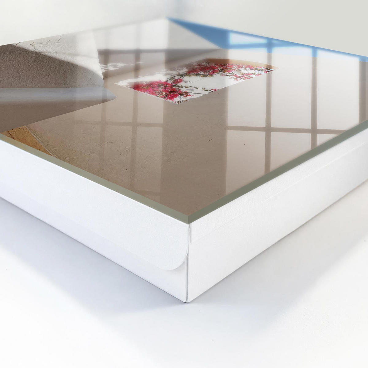 SCHLÜSSELBOX Weiß 30x30 cm – Türöffnung nach rechts - Eine ruhige Ecke - Weiß, Metall (30/30/5cm) - TULUP