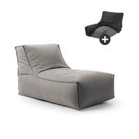 SITZSACK und Hülle Der Sundowner - Dunkelgrau/Grau, Textil (65/65/100cm) - Mokebo