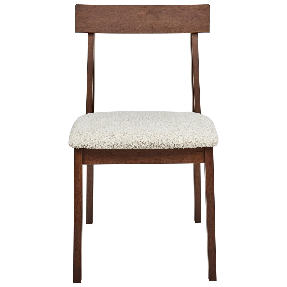 ESSZIMMERSTUHL 2er Set Holz Braun/Beige Isle - Beige/Braun, Holz (45/82/55cm) - Beliani