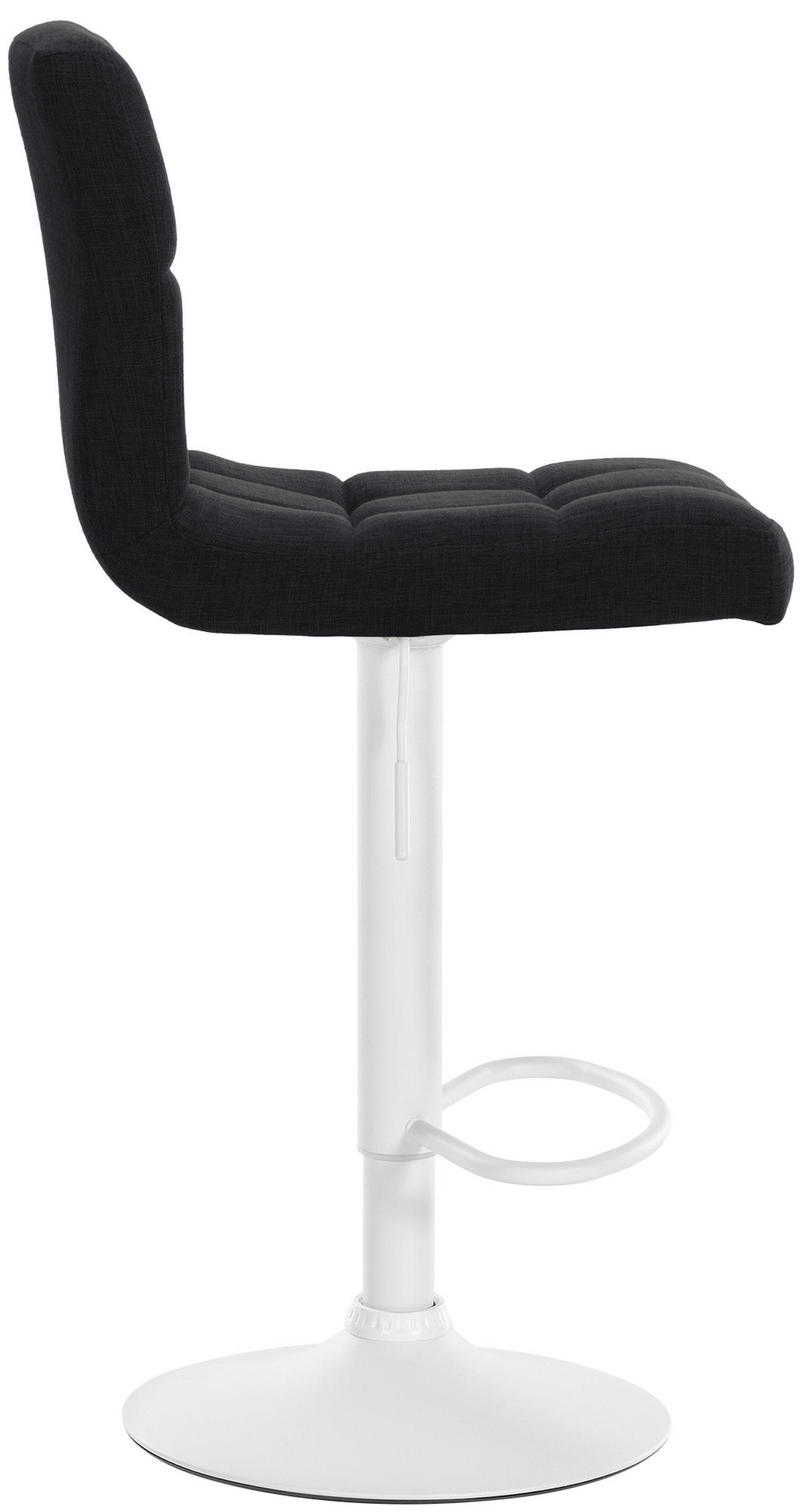 BARHOCKER 2er Set Stoff schwarz - Schwarz, Textil/Metall (46/94/47cm) - CLP