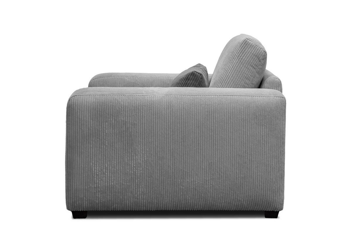 SESSEL OLI in Cordstoff hellgrau - Hellgrau, Holz/Textil (130/91/108cm) - Courtois Laville