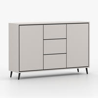 KOMMODE FRESCO 2D3S 90 cm Weiß/Weiß, drei Schubladen, grifflos - Kaschmir, Holzwerkstoff (150/100/40cm) - imoebel24