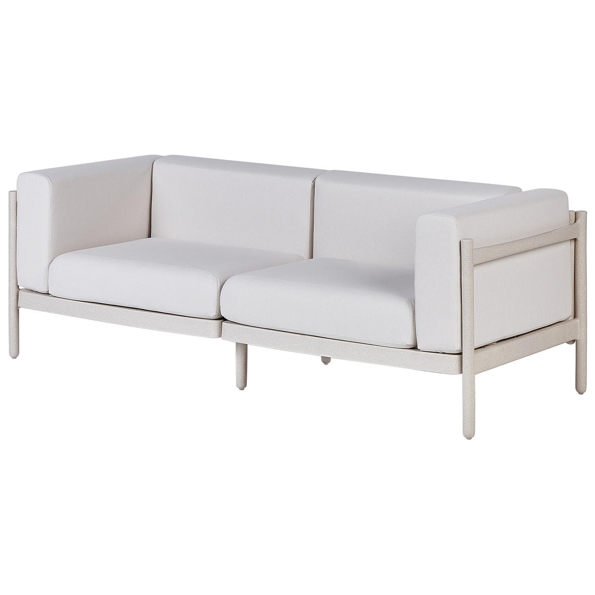 GARTENSOFA 2-Sitzer Beige Ferretti - Beige, Kunststoff (187/68/73cm) - Beliani