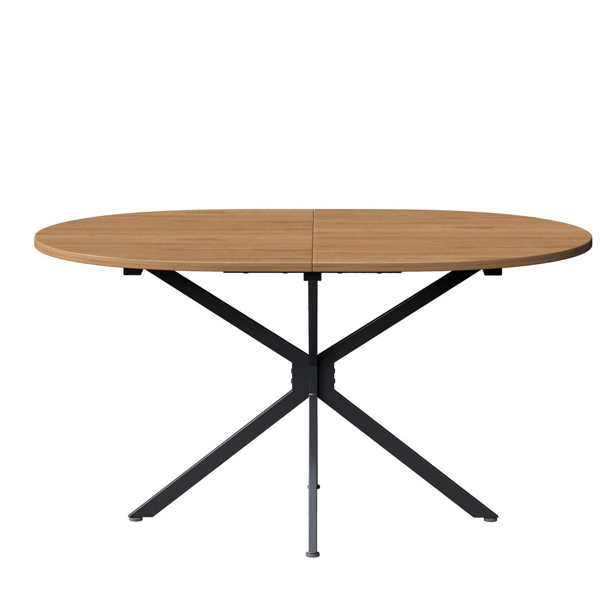ESSTISCH 120/80/75,5 cm oval Natur mit Metallbeinen stabil für 4-6 Personen - Naturfarben, Holzwerkstoff (80/120/75.5cm) - OKWISH