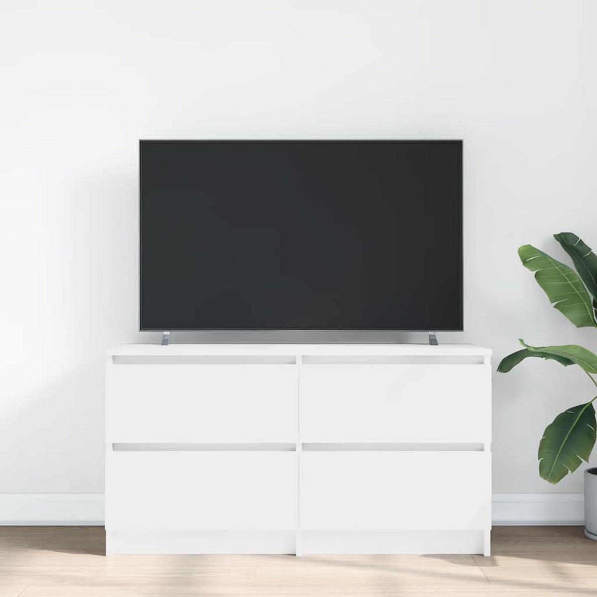 TV-SCHRANK Weiss 100/35/54 Cm Holzwerkstoff - Weiß, Holzwerkstoff (35/54/100cm) - vidaXL