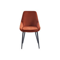 STUHL - 49 cm x 56 cm - Samt, Stoff - Terracotta MASURIE - Dunkelorange, Textil (49/85.5/56cm) - Vente-Unique