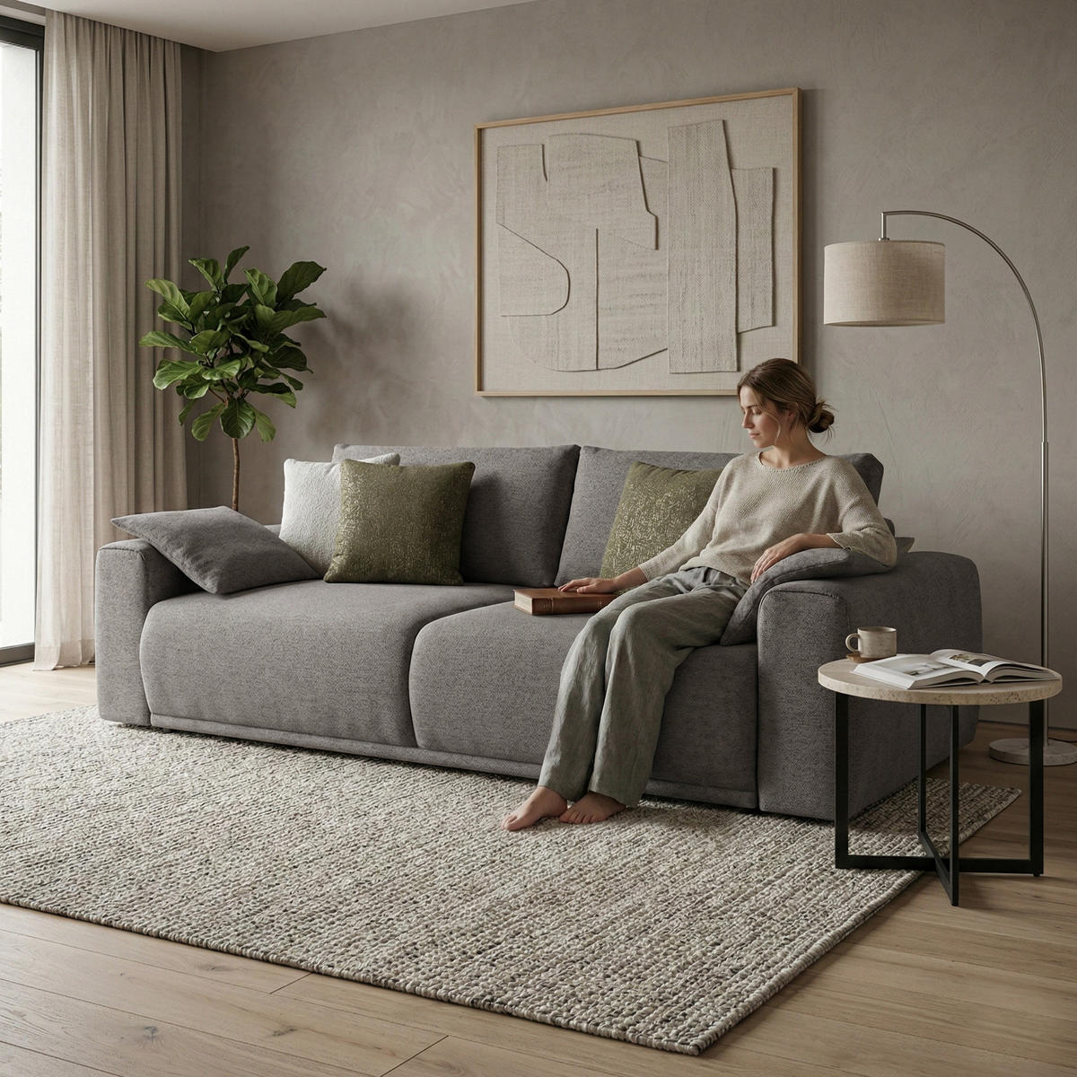 SCHLAFSOFA Polo 3-Sitzer mit Schlaffunktion, Braun - Braun, Textil (252/100/120cm) - Beautysofa