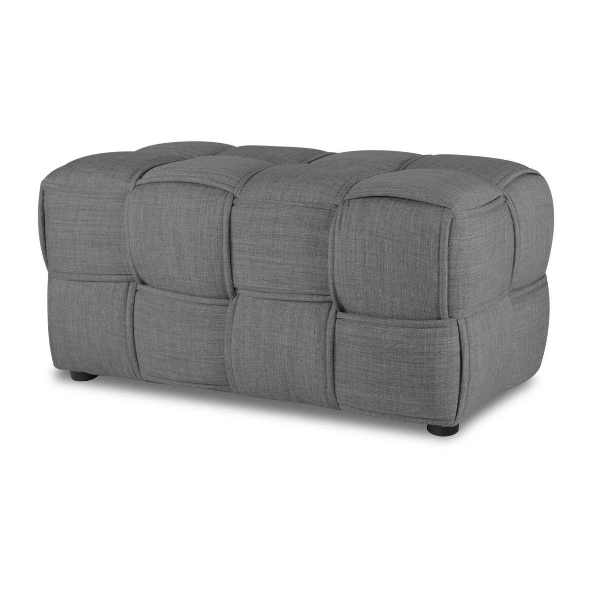 HOCKER in Polyester 86/40/43 cm in Grau - Grau, Textil (86/40/43cm) - Homestyle4u