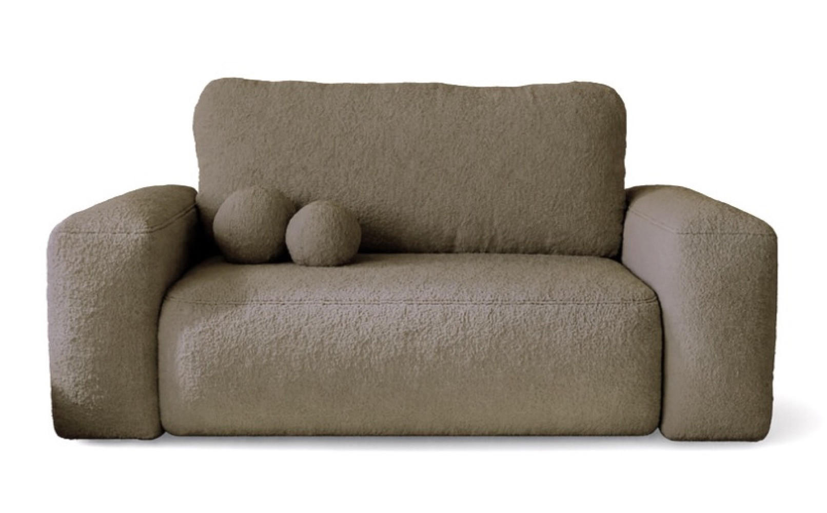SOFA Dunkelbeige ILO Mit Schlaffunktion Und Bettkasten - Beige, Textil (190/94/110cm) - Sepro Meble