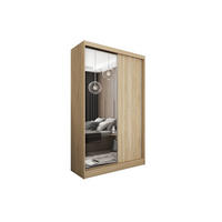 SCHWEBETÜRENSCHRANK PATRIZIA 120/216/61 cm 2-türig mit Spiegel Sonoma Eiche - Sonoma Eiche, Holzwerkstoff (120/216/61cm) - MASSENO
