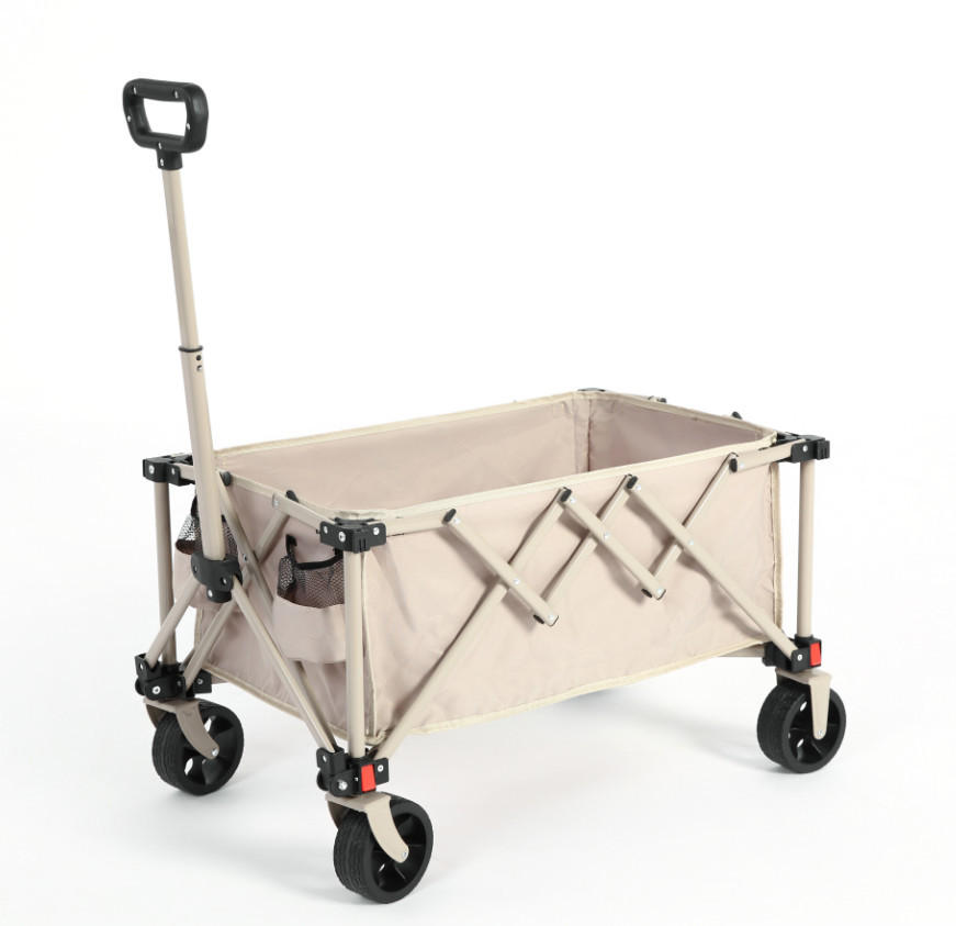 HANDWAGEN, geländegängig faltbar, verstellbarer Griff, beige - Beige, Metall (34/19/43.5cm) - Vallsero