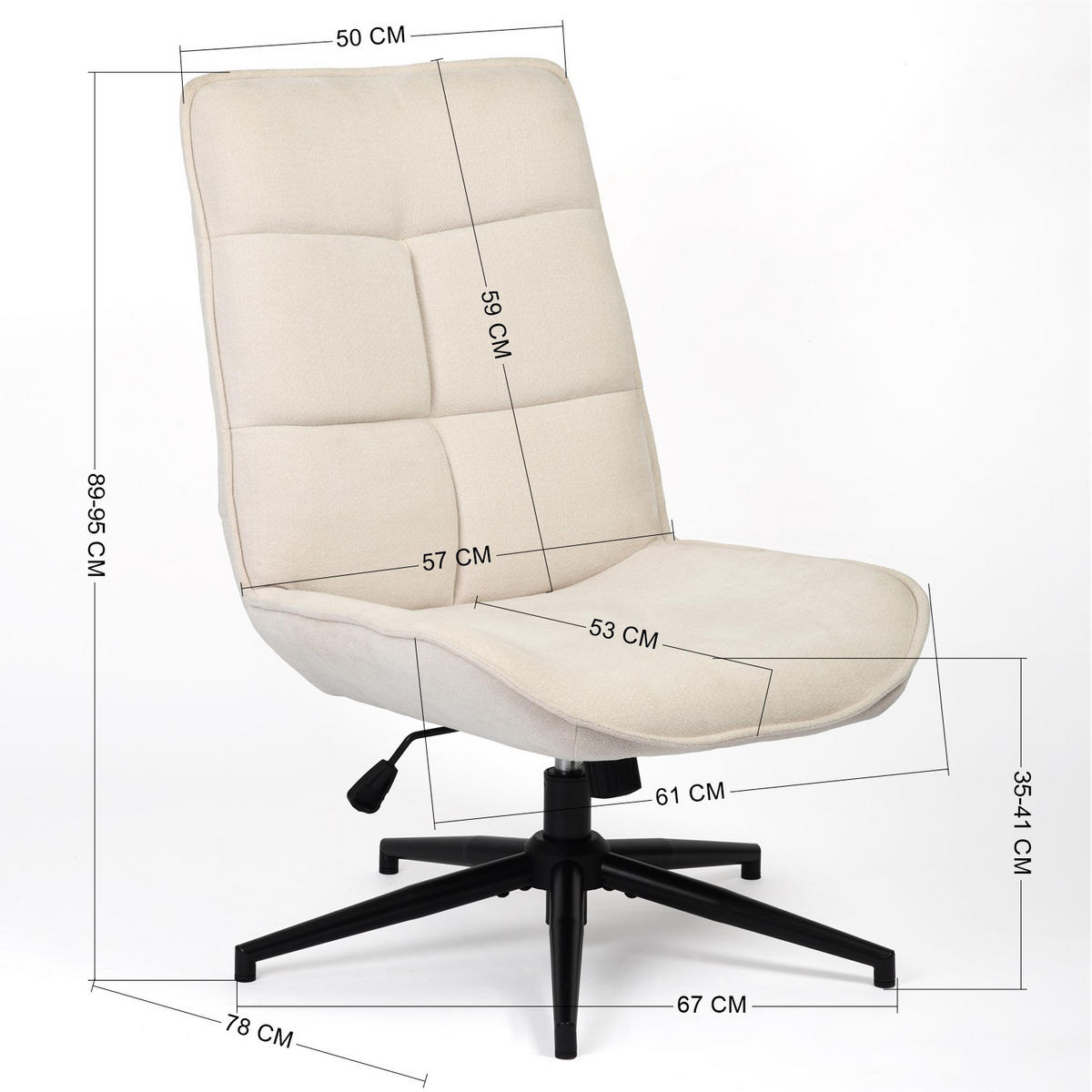 DREHESSEL 2er Set in Beige - Beige, Textil (59/93/77cm) - Meubles Cosy