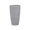 BLUMENTOPF hellgrau rund 31/31/58 cm Abdera - Hellgrau, Stein (58cm) - Beliani