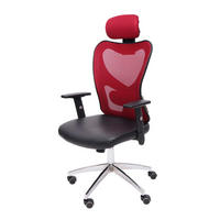 PROFI-BÜROSTUHL Rot - Rot, Textil (67/136/71cm) - MCW