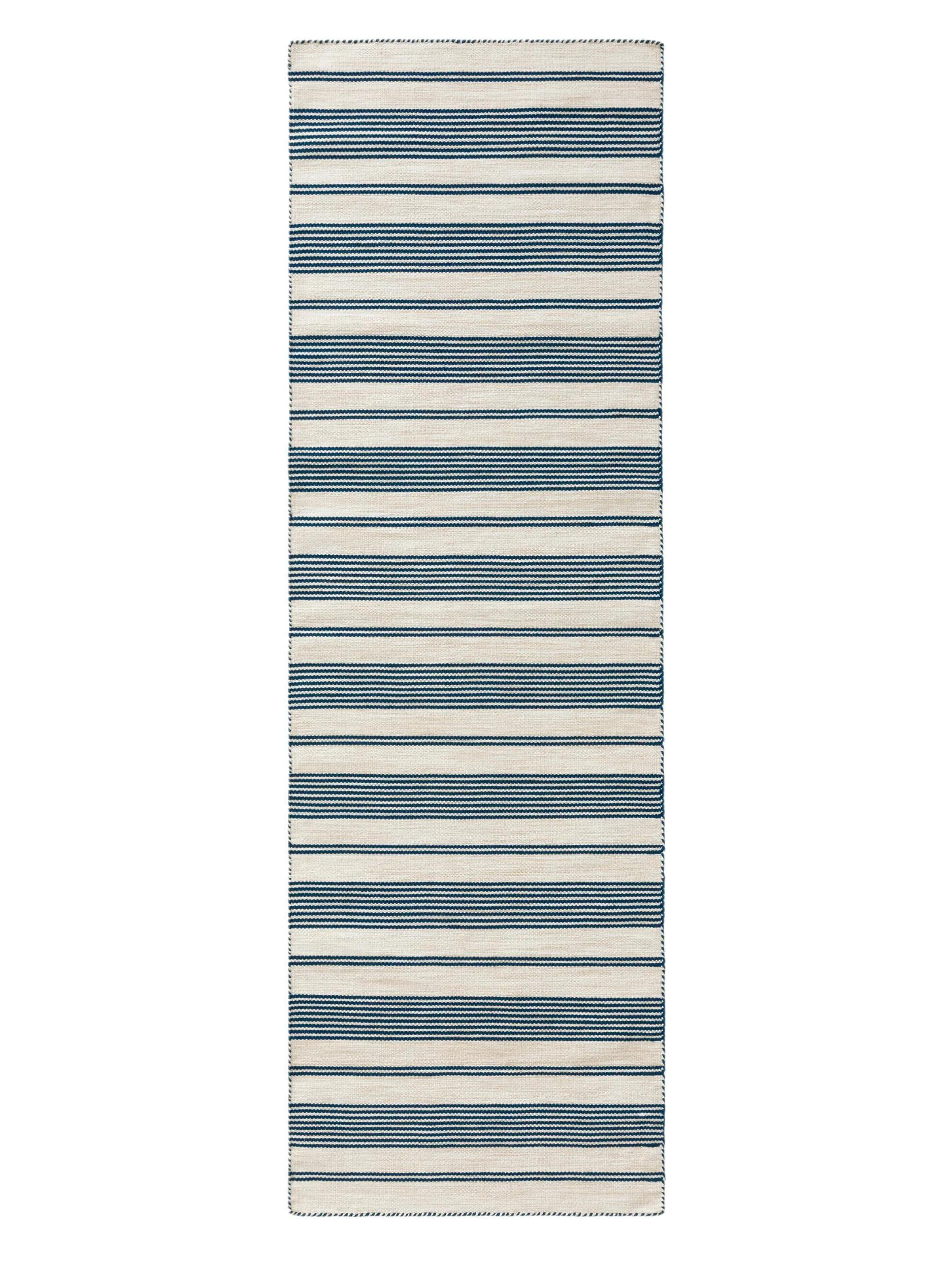 OUTDOORLÄUFER Rida Beige/Blau 80/250 cm - Blau/Beige, Kunststoff/Textil (80/250cm) - benuta