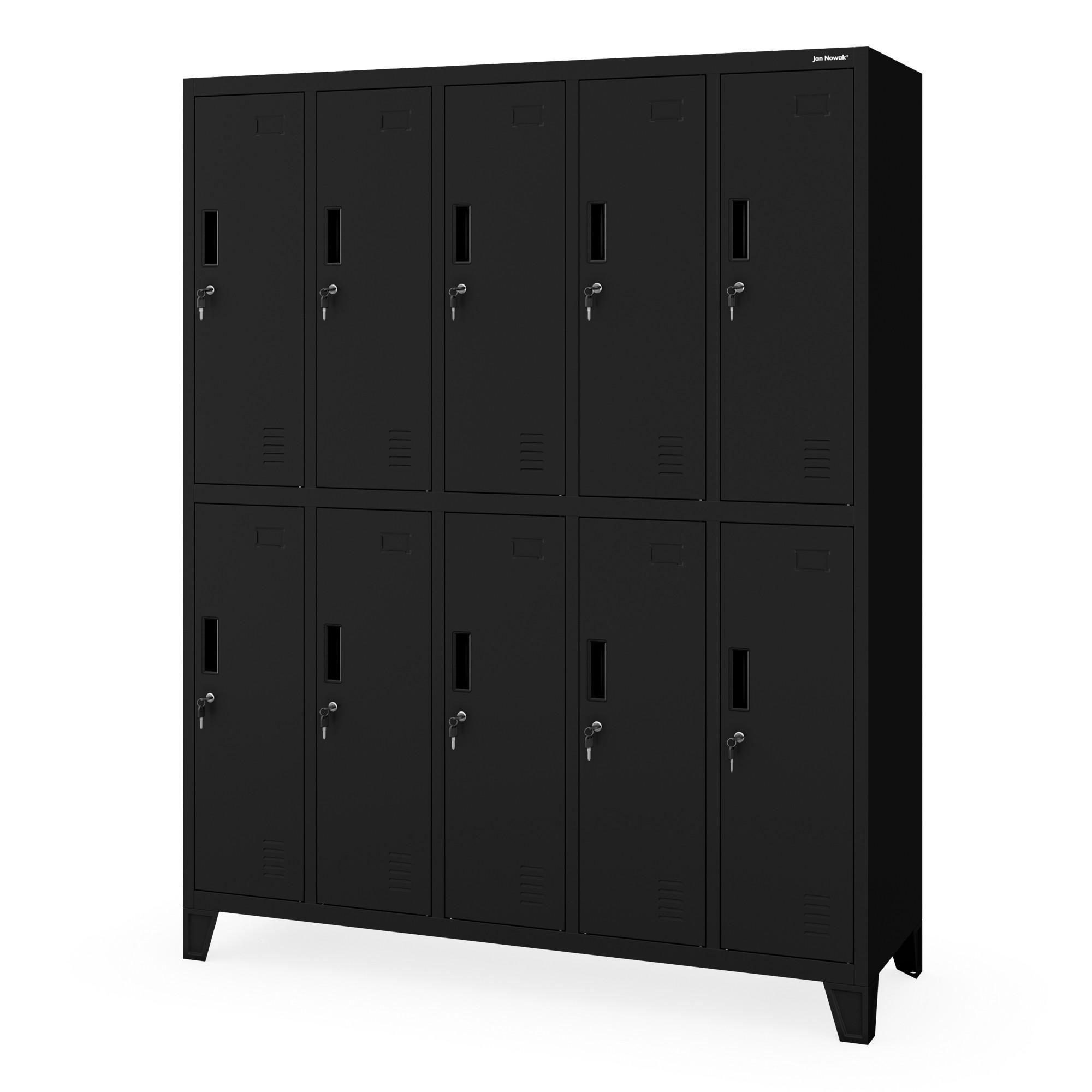 SCHLIESSFACHSCHRANK Bartek - Schwarz, Metall (136/172/45cm) - Jan Nowak