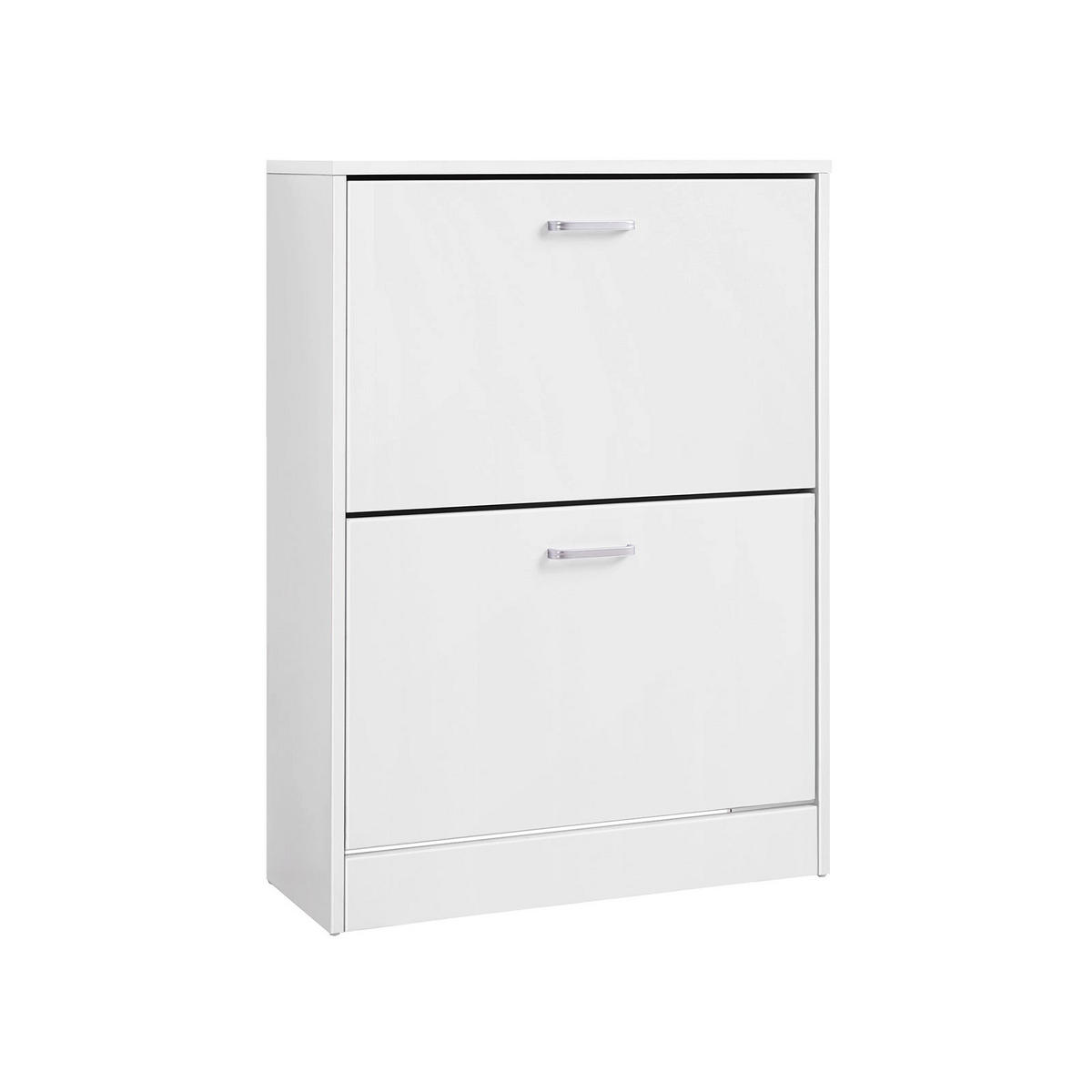 SCHUHSCHRANK Antananarivo - Weiß, Holzwerkstoff (60/83.5/24cm) - Hansiro