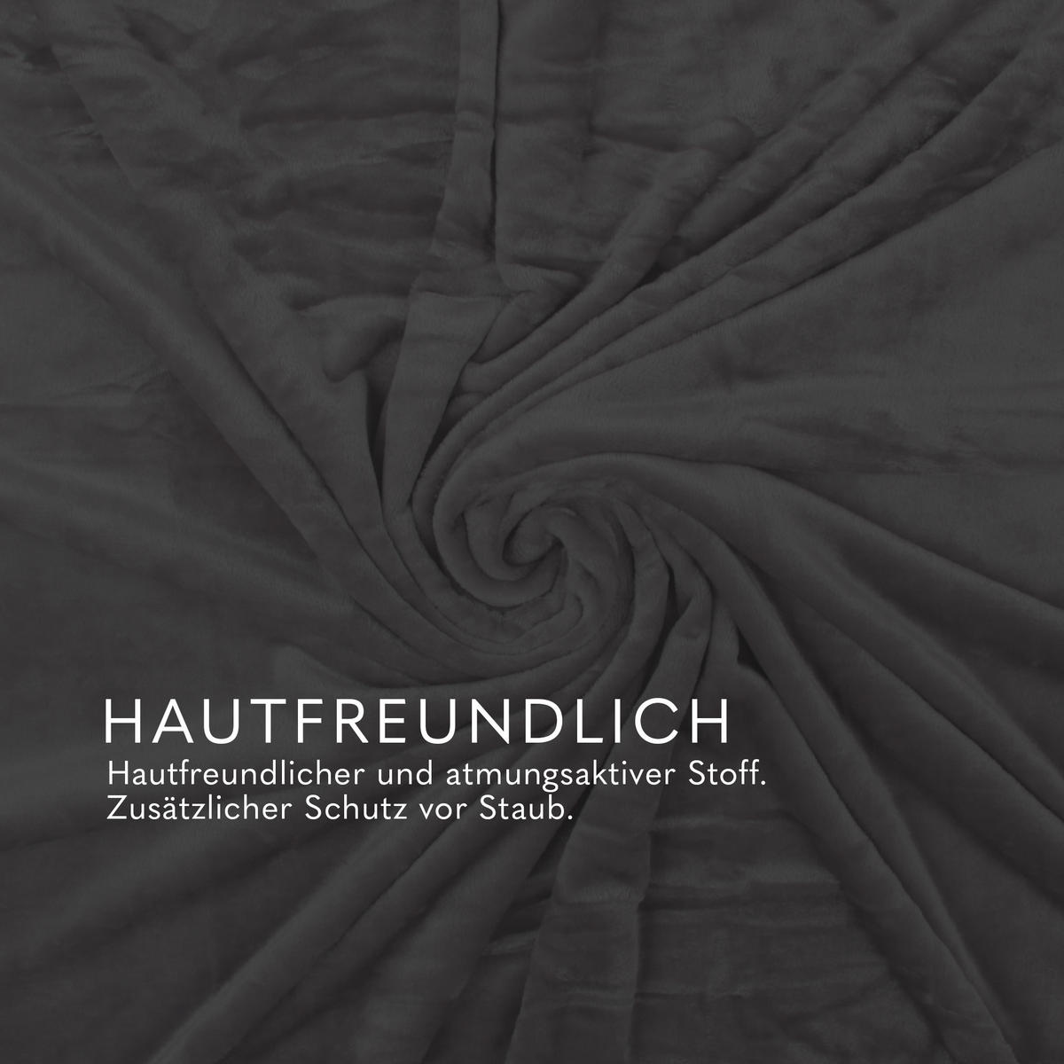 KUSCHELDECKE mit Cashmere Touch 150x200 cm Silber - Silberfarben, Textil (150/200cm)