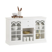SIDEBOARD Weiß - Weiß, Glas/Holzwerkstoff (120/78/39cm) - SoBuy