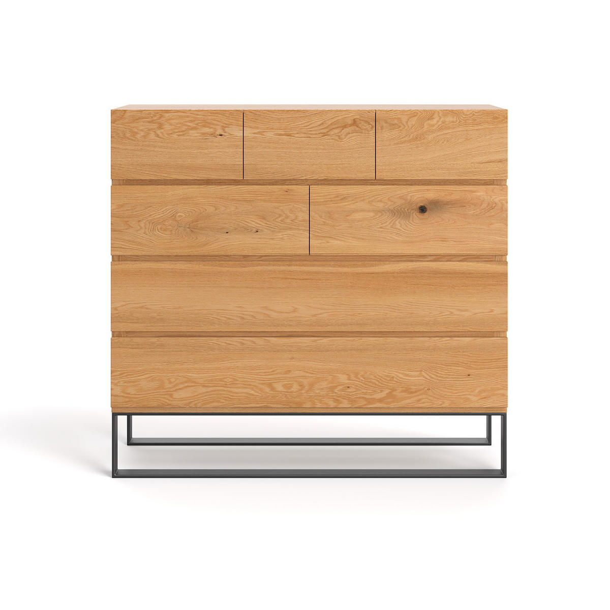 SIDEBOARD Keen aus massivem Eichenholz - Eichefarben/Naturfarben, Holz (120/112/50cm) - Danzz