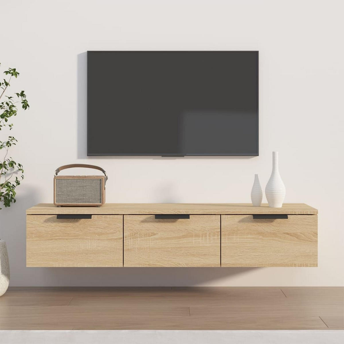 WANDSCHRANK Sonoma-Eiche 102x30x20 cm Holzwerkstoff - Braun, Holzwerkstoff (102/20/30cm)