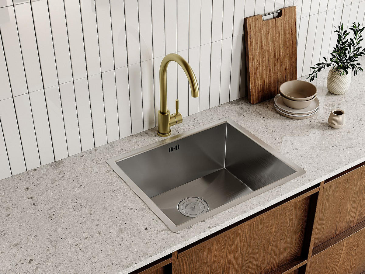 KÜCHENARMATUR - 24 cm x 9 cm - metall - goldfarben Romily - Goldfarben, Metall (24/36/9cm) - Vente-Unique