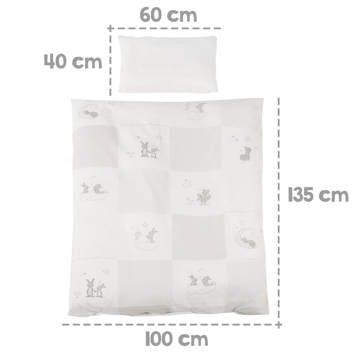 BABYBETT Hase 70 x 140 cm weiß - Weiß, Holzwerkstoff (70/140cm) - Roba