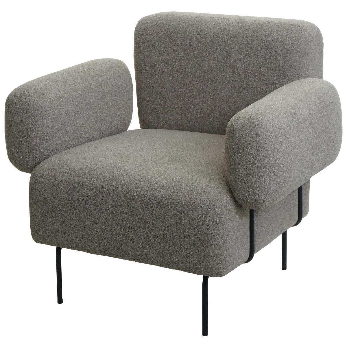LOUNGE-SESSEL Grau - Grau, Textil (88/78/76cm) - MCW