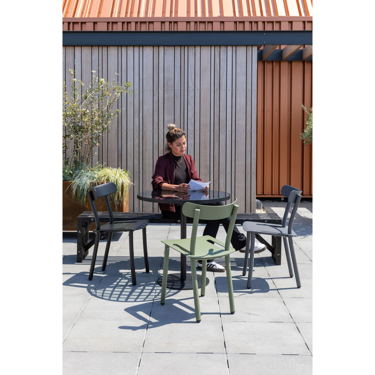 GARTENSESSEL Friday Grün - 2 er Set - Grün, Metall (44/79/50cm) - Zuiver