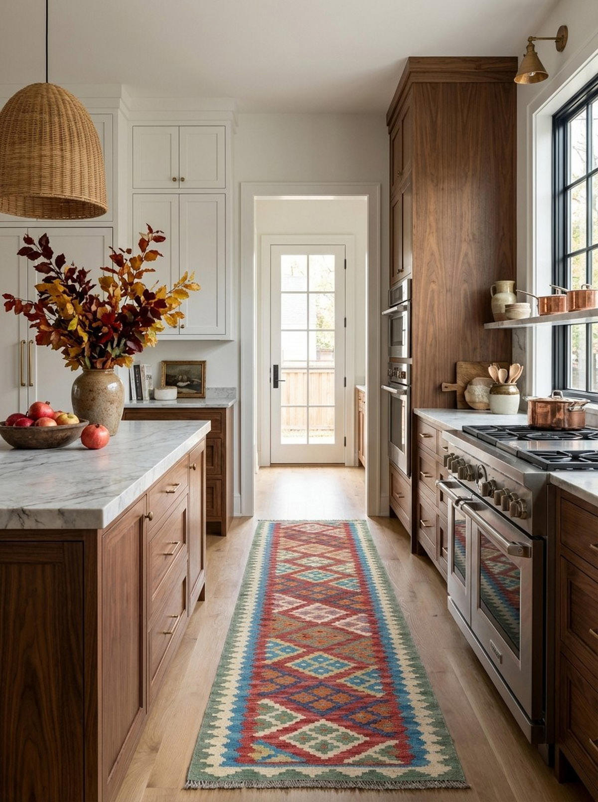 HANDWEBTEPPICH Kelim Gashgai Rot 202/55 cm Schurwolle - Rot, Textil (55/202cm) - Looma