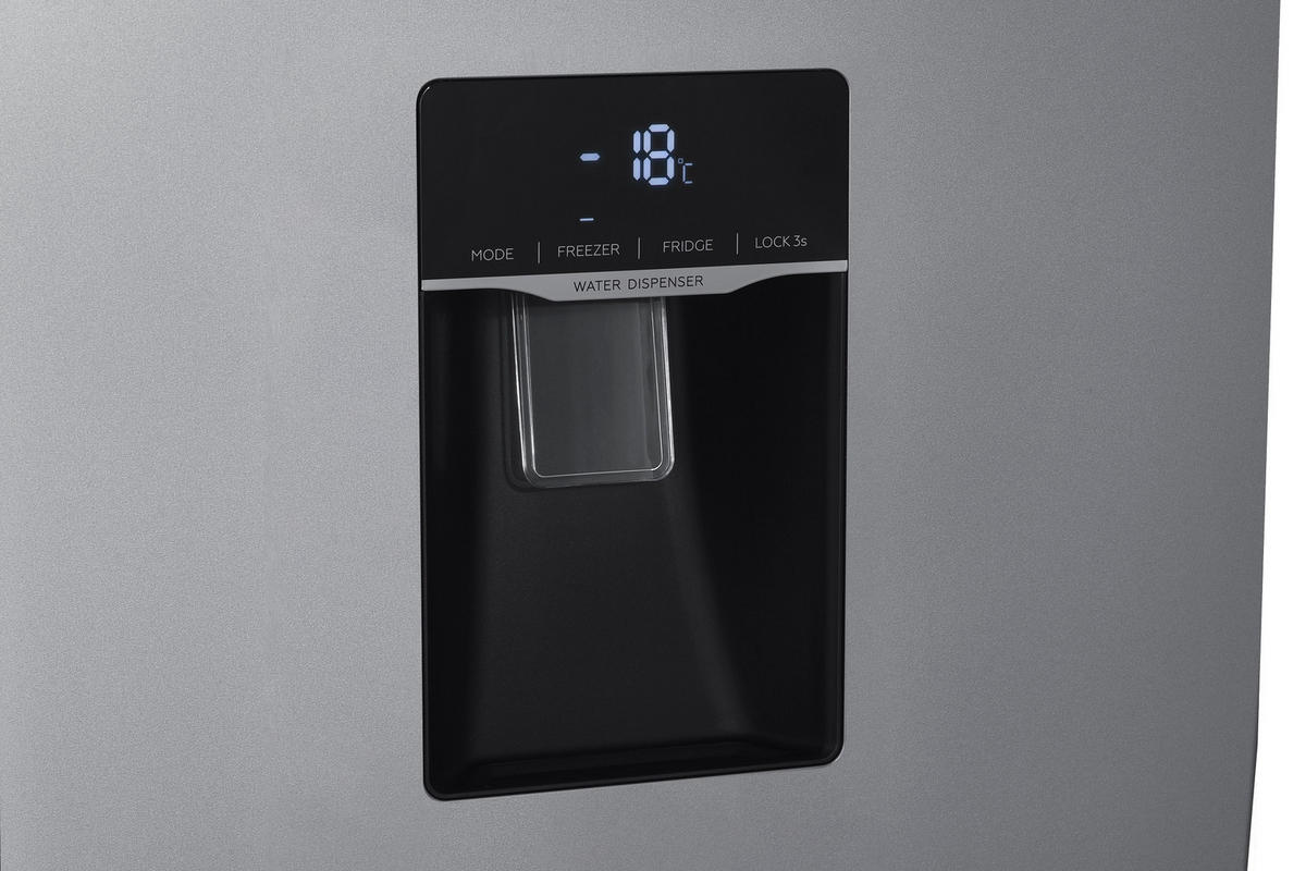 KÜHLSCHRANK KHSBS510DNFWDDIX Side by Side - 529 L, Wasserspender - Silberfarben, Kunststoff (91/177/67cm) - PKM