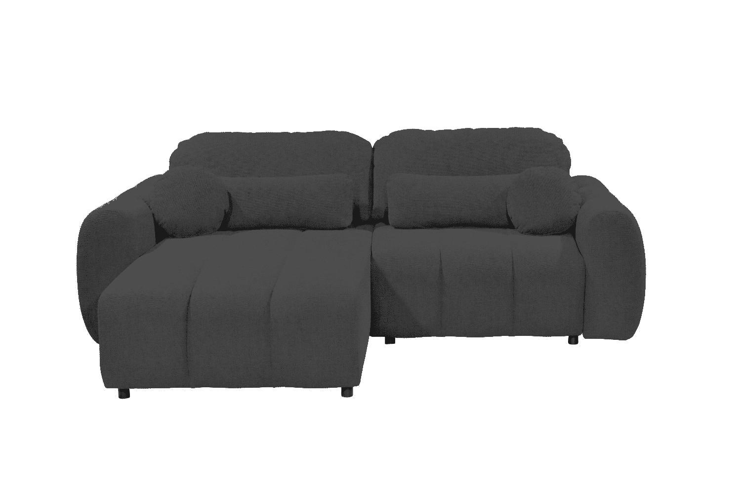 ECKSCHLAFSOFA mit Schlaffunktion und Bettkasten, beidseitig montierbar - Schwarz Hochglanz/Schwarz, Holz/Kunststoff (260/192cm) - ed exciting design
