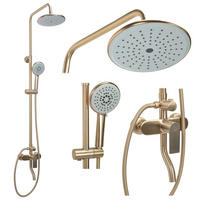 DUSCHGARNITUR Rea Verso Brushed Gold - Goldfarben, Metall (22/143.5/45.5cm) - REA