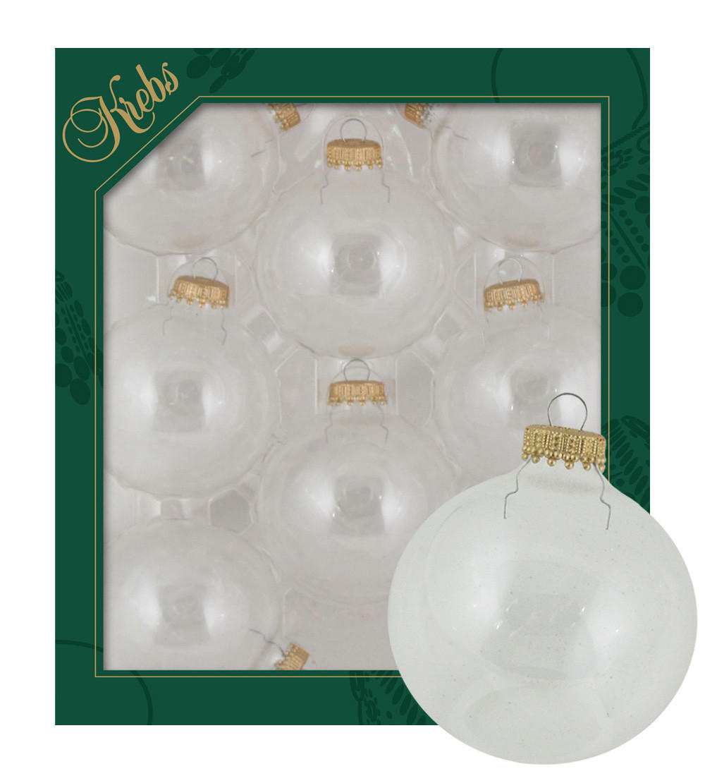 Krebs Glas Lauscha Christbaumkugeln Transparent 7x7x7 cm