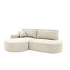 ECKSOFA Venedig Mit Schlaffunktion - Weiß, Holzwerkstoff/Textil (278/179cm) - Fun Möbel