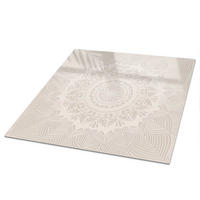 TISCHPLATTE 50x50 cm – Beige Mandala - Blau, Glas (50/50/0.4cm) - Wallfluent