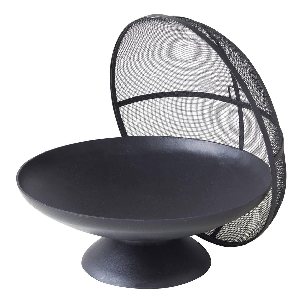FEUERKORB Junto Schwarz - Schwarz, Metall (58/38/58cm) - Cook'in Garden